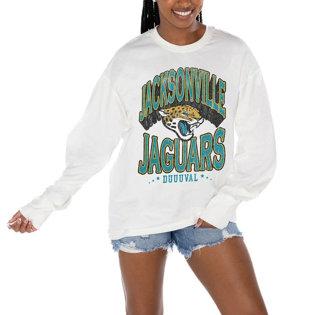 Jacksonville Jaguars  Gameday Couture Women's Time Out Oversized Long Sleeve T-Shirt