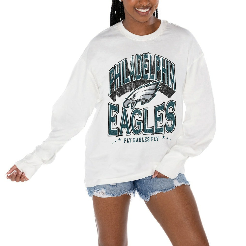 Philadelphia Eagles  Gameday Couture Women's Time Out Oversized Long Sleeve T-Shirt