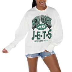 New York Jets  Gameday Couture Women's Time Out Oversized Long Sleeve T-Shirt