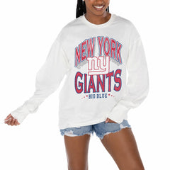New York Giants  Gameday Couture Women's Time Out Oversized Long Sleeve T-Shirt