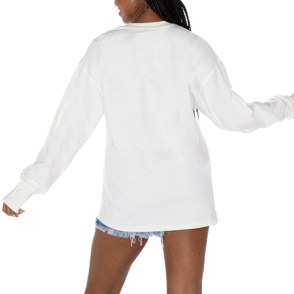 Baltimore Ravens  Gameday Couture Women's Time Out Oversized Long Sleeve T-Shirt