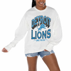 Detroit Lions  Gameday Couture Women's Time Out Oversized Long Sleeve T-Shirt