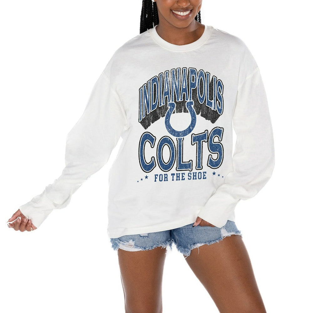 Indianapolis Colts  Gameday Couture Women's Time Out Oversized Long Sleeve T-Shirt