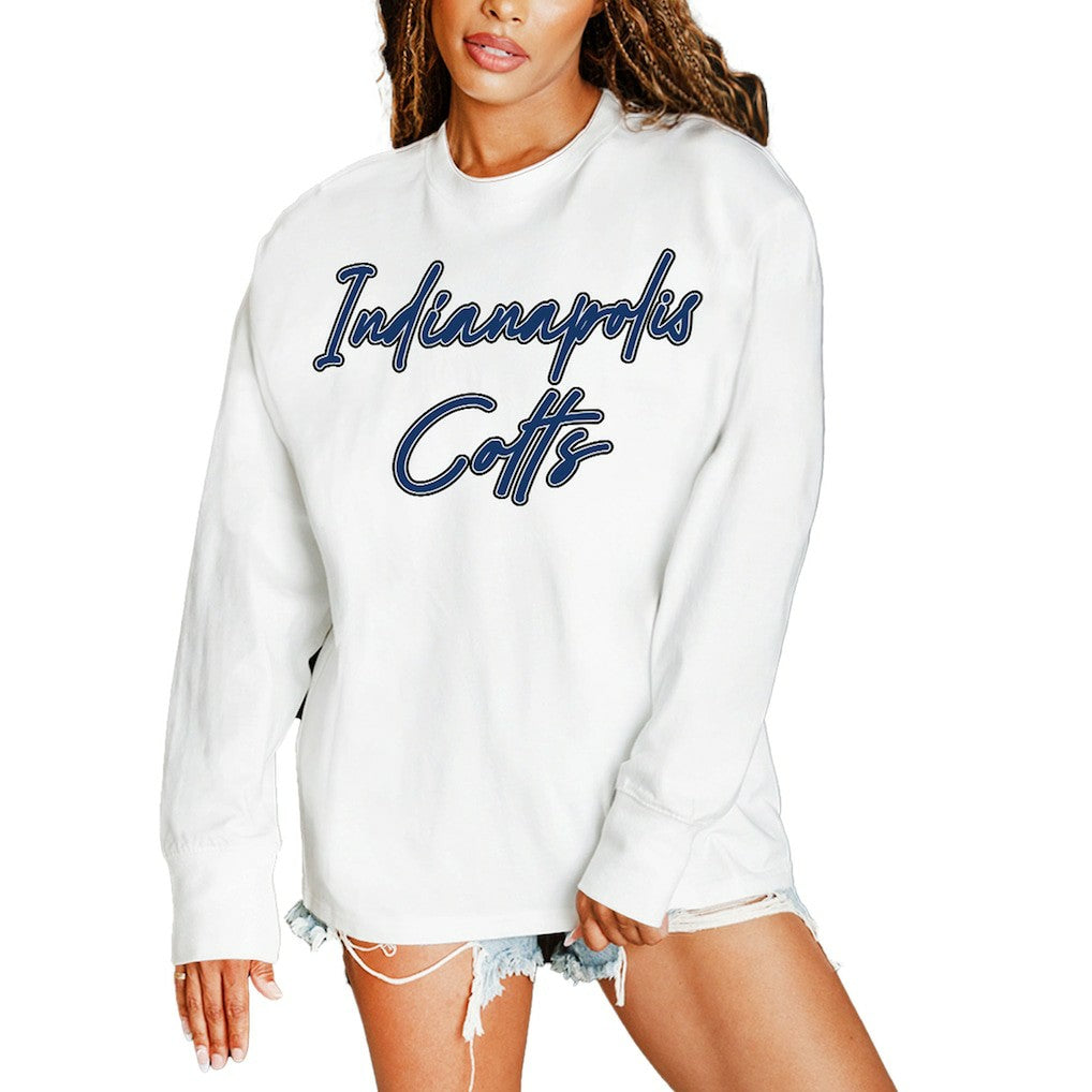 Indianapolis Colts  Gameday Couture Women's Classic Comeback Oversized Long Sleeve T-Shirt