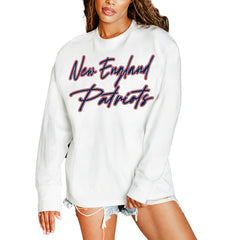 New England Patriots  Gameday Couture Women's Classic Comeback Oversized Long Sleeve T-Shirt