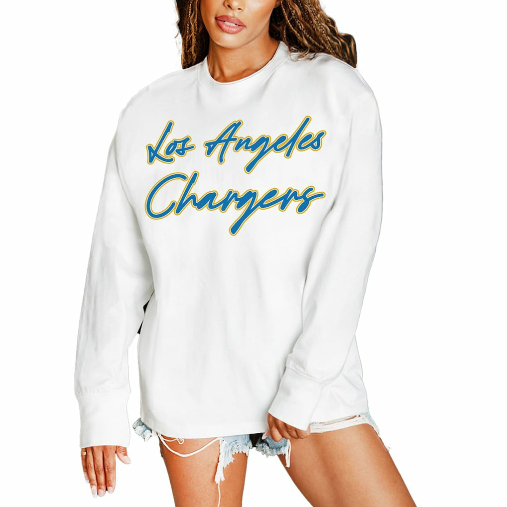Los Angeles Chargers  Gameday Couture Women's Classic Comeback Oversized Long Sleeve T-Shirt