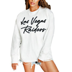 Las Vegas Raiders  Gameday Couture Women's Classic Comeback Oversized Long Sleeve T-Shirt