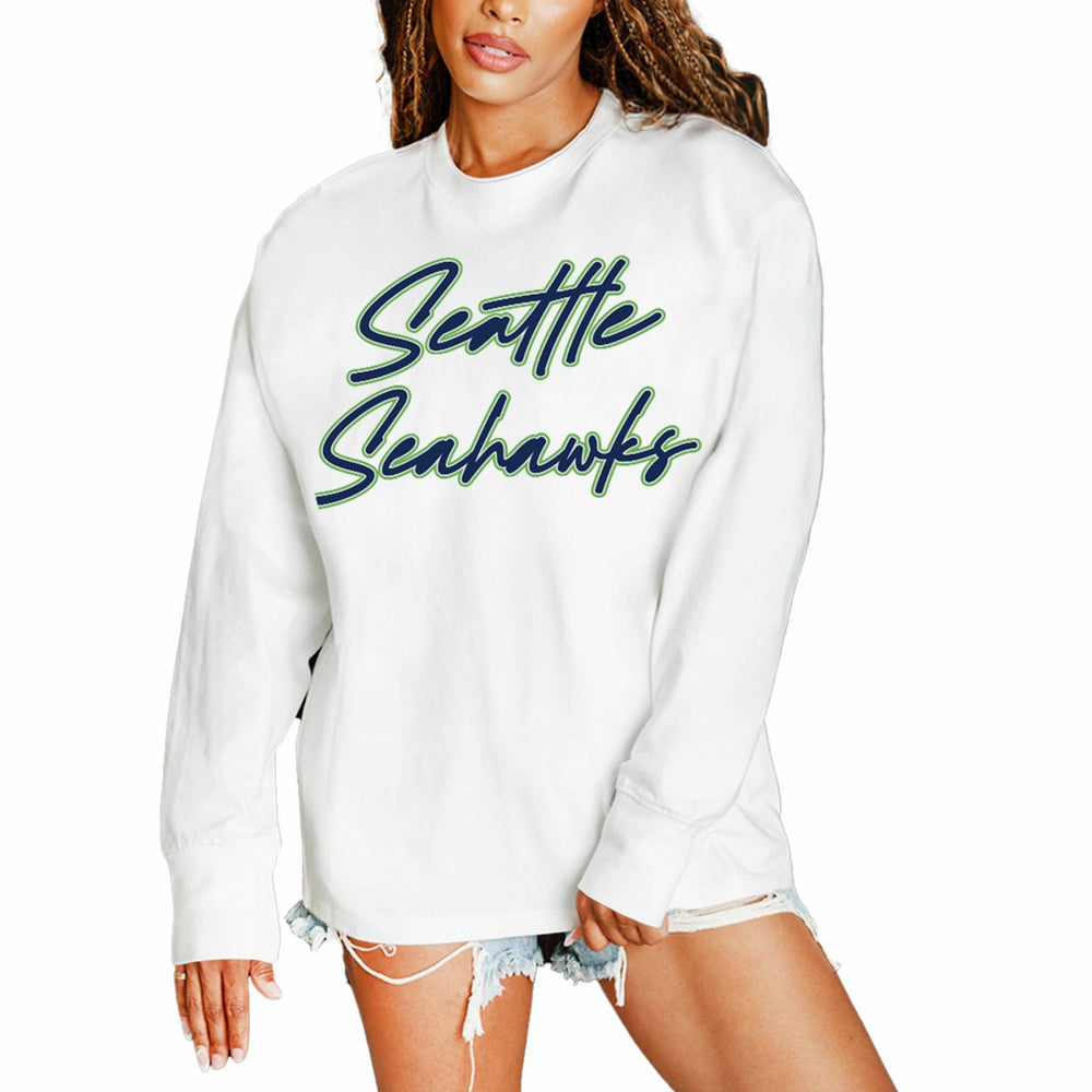 Seattle Seahawks  Gameday Couture Women's Classic Comeback Oversized Long Sleeve T-Shirt