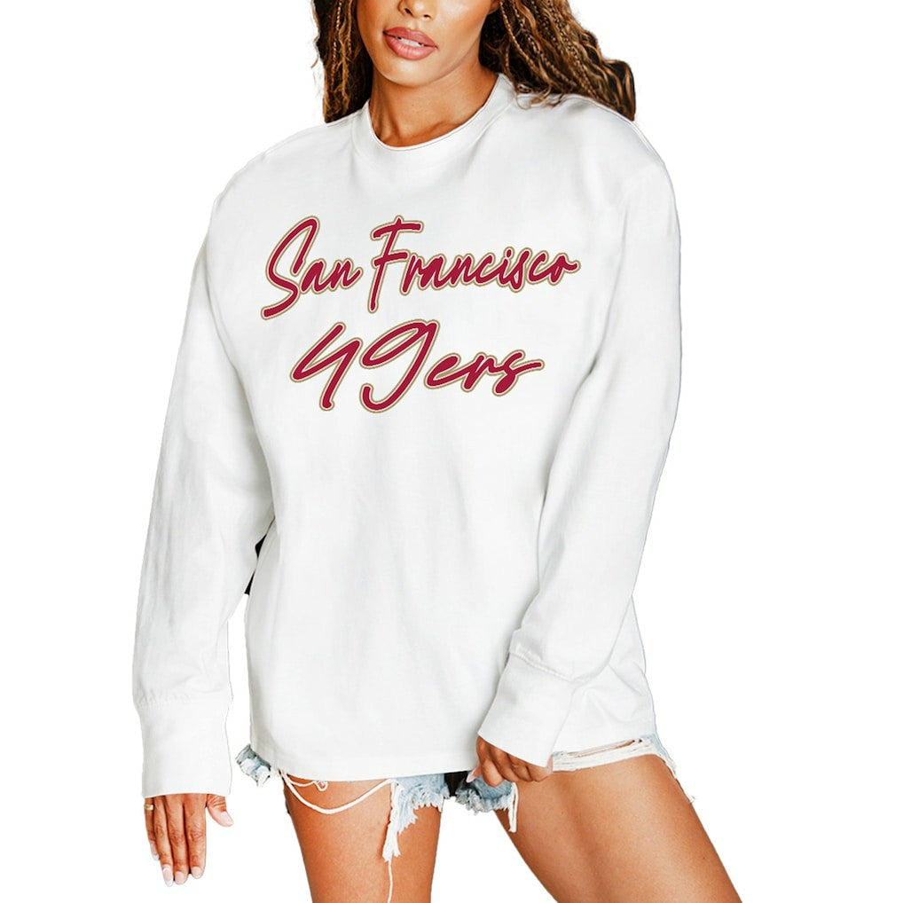 San Francisco 49ers  Gameday Couture Women's Classic Comeback Oversized Long Sleeve T-Shirt