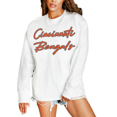 Cincinnati Bengals  Gameday Couture Women's Classic Comeback Oversized Long Sleeve T-Shirt