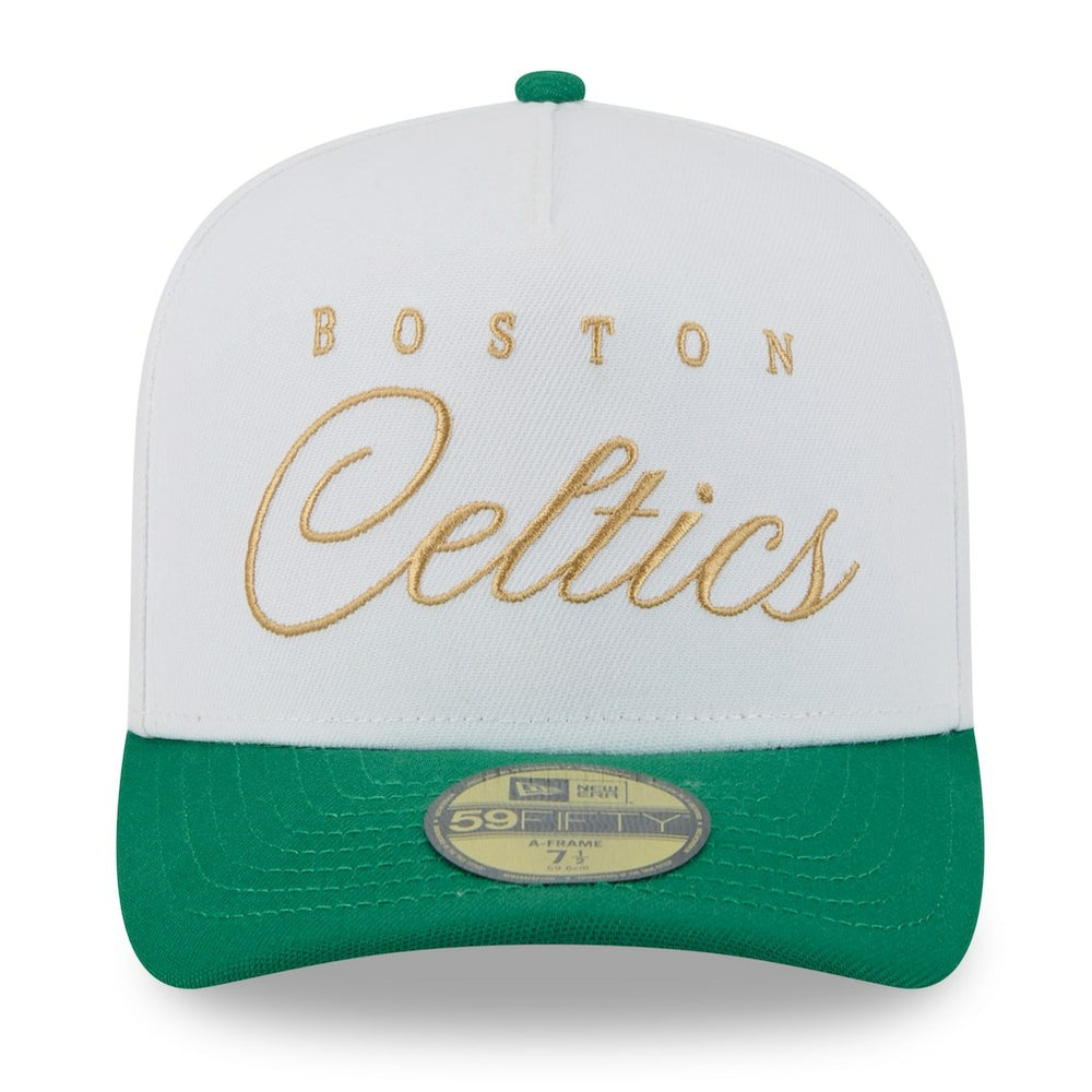 Boston Celtics 2025 NBA Draft A-Frame 59FIFTY Fitted Hat Discount
