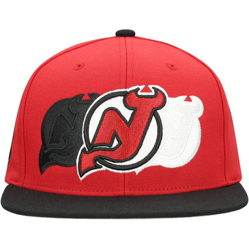 New Jersey Devils Mitchell & Ness Soul Triple Up Snapback Hat Discount