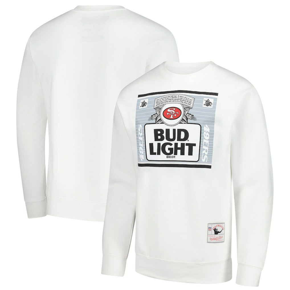 San Francisco 49ers Mitchell & Ness x Bud Light The Crest Pullover Sweatshirt