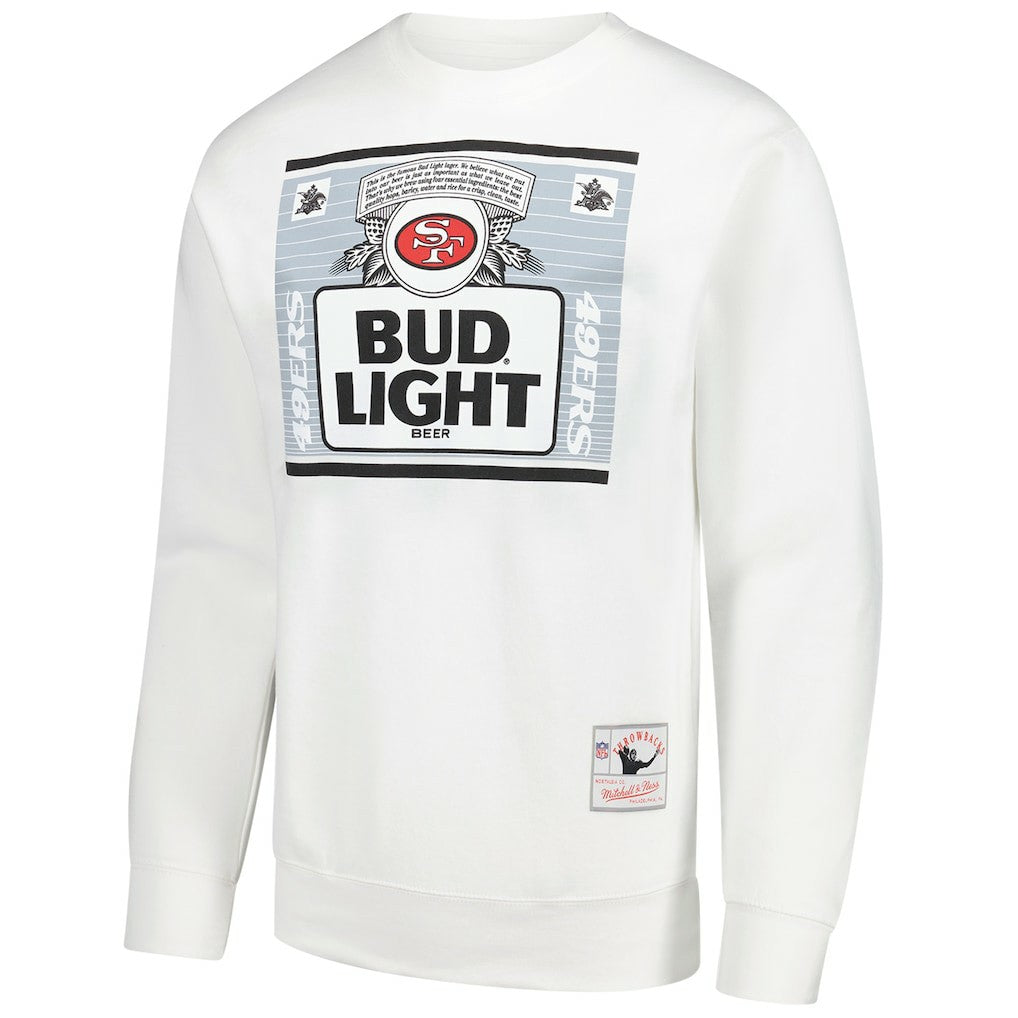 San Francisco 49ers Mitchell & Ness x Bud Light The Crest Pullover Sweatshirt