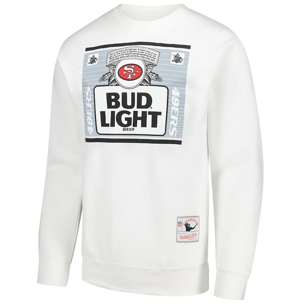 San Francisco 49ers Mitchell & Ness x Bud Light The Crest Pullover Sweatshirt
