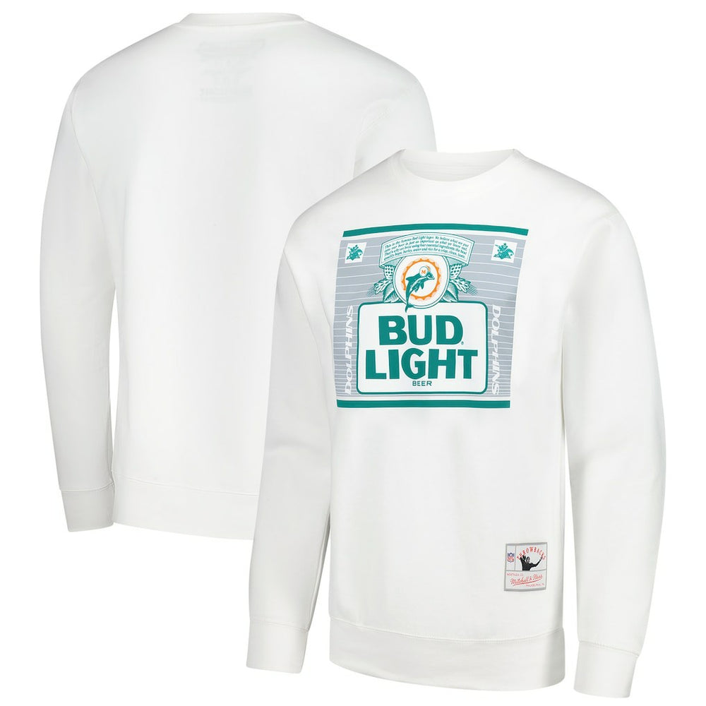 Miami Dolphins Mitchell & Ness x Bud Light The Crest Pullover Sweatshirt