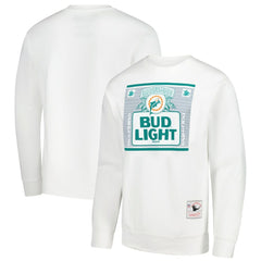 Miami Dolphins Mitchell & Ness x Bud Light The Crest Pullover Sweatshirt