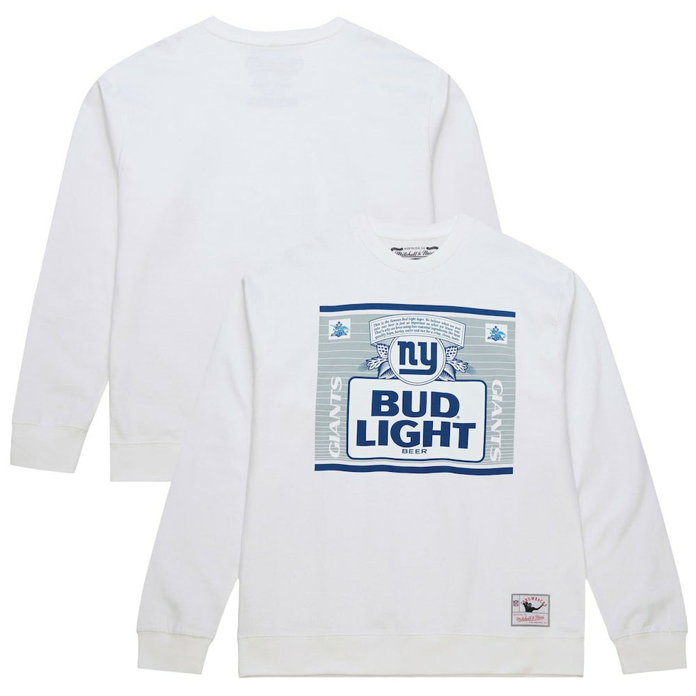 New York Giants Mitchell & Ness x Bud Light The Crest Pullover Sweatshirt