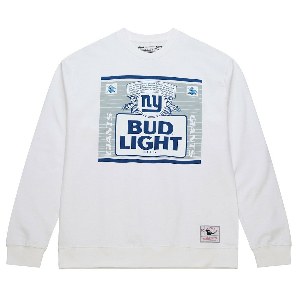 New York Giants Mitchell & Ness x Bud Light The Crest Pullover Sweatshirt