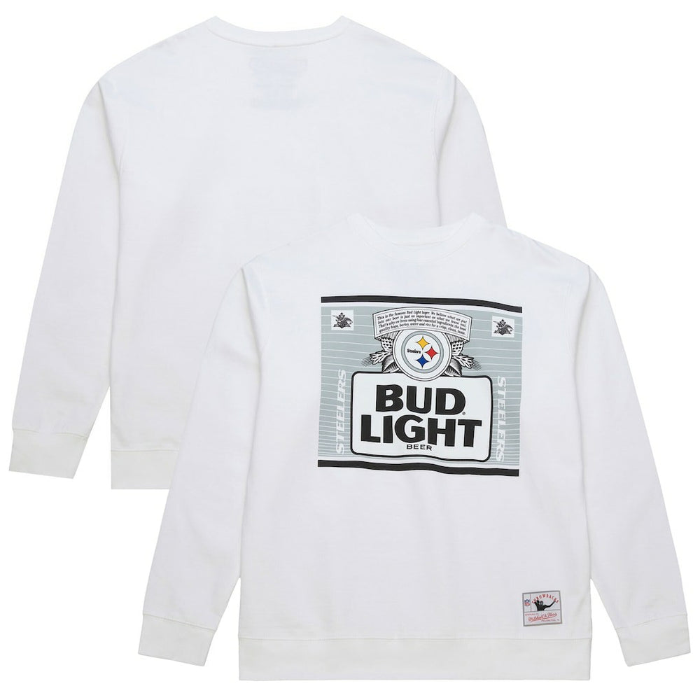 Pittsburgh Steelers Mitchell & Ness x Bud Light The Crest Pullover Sweatshirt
