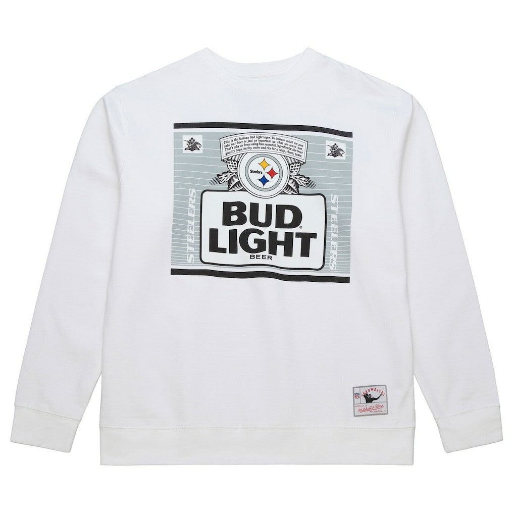 Pittsburgh Steelers Mitchell & Ness x Bud Light The Crest Pullover Sweatshirt