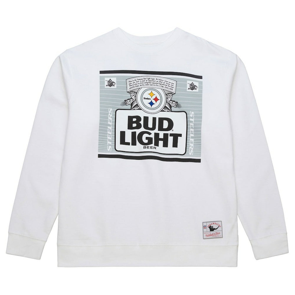 Pittsburgh Steelers Mitchell & Ness x Bud Light The Crest Pullover Sweatshirt