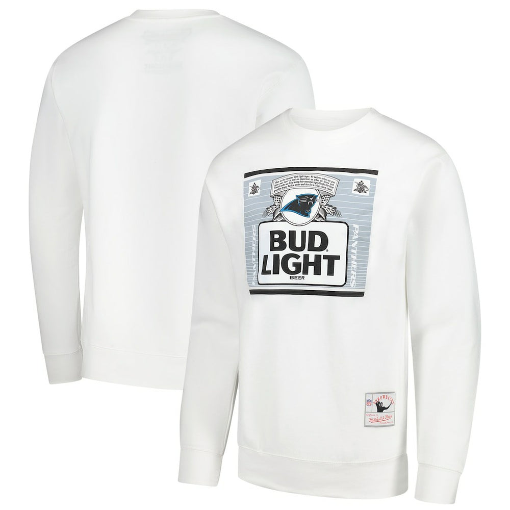 Carolina Panthers Mitchell & Ness x Bud Light The Crest Pullover Sweatshirt