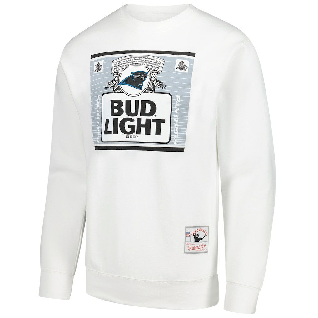 Carolina Panthers Mitchell & Ness x Bud Light The Crest Pullover Sweatshirt