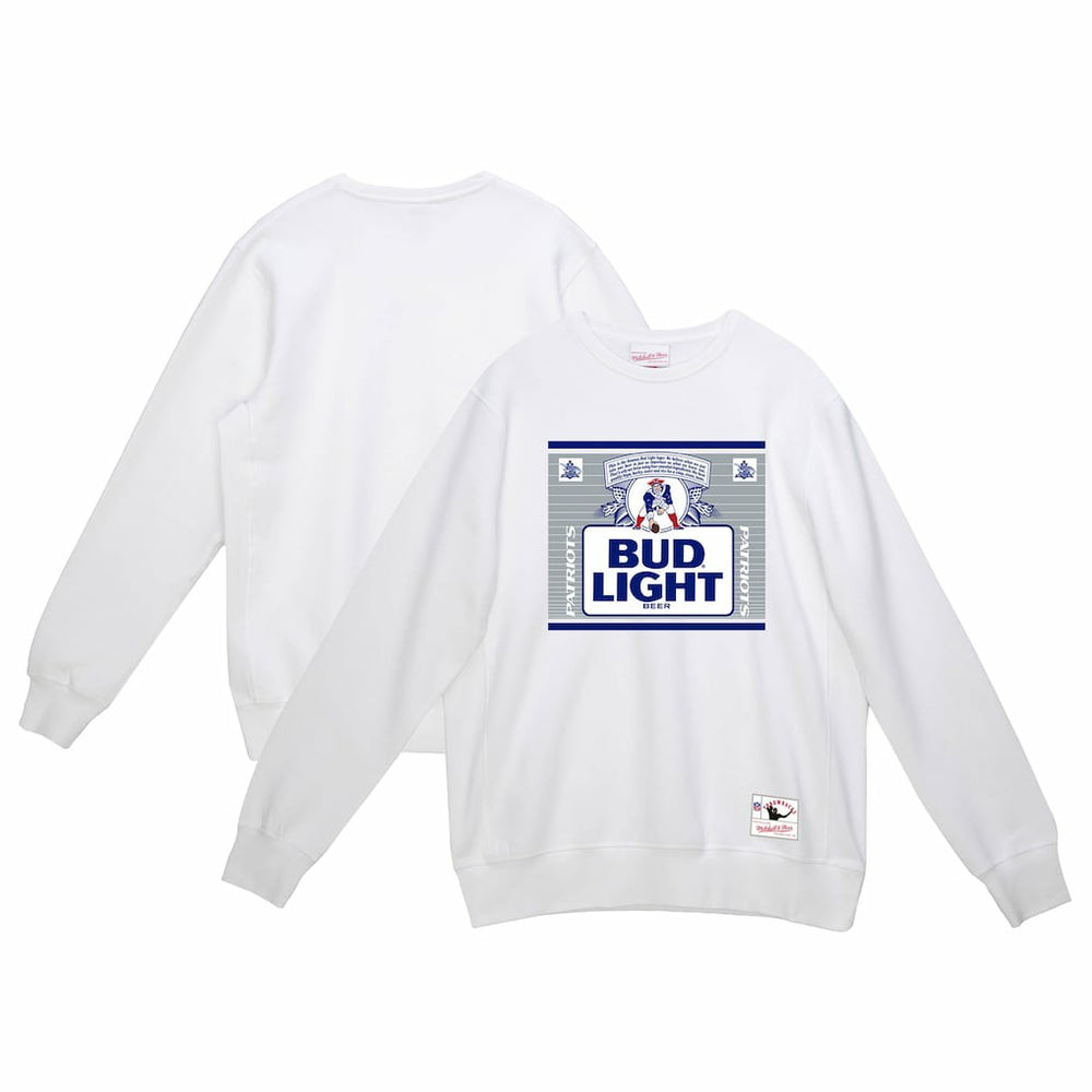New England Patriots Mitchell & Ness x Bud Light The Crest Pullover Sweatshirt