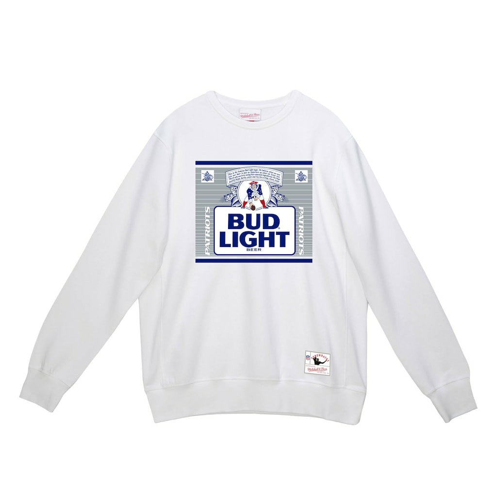 New England Patriots Mitchell & Ness x Bud Light The Crest Pullover Sweatshirt