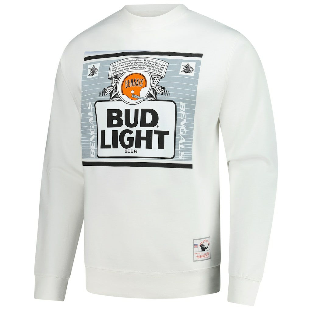 Cincinnati Bengals Mitchell & Ness x Bud Light The Crest Pullover Sweatshirt