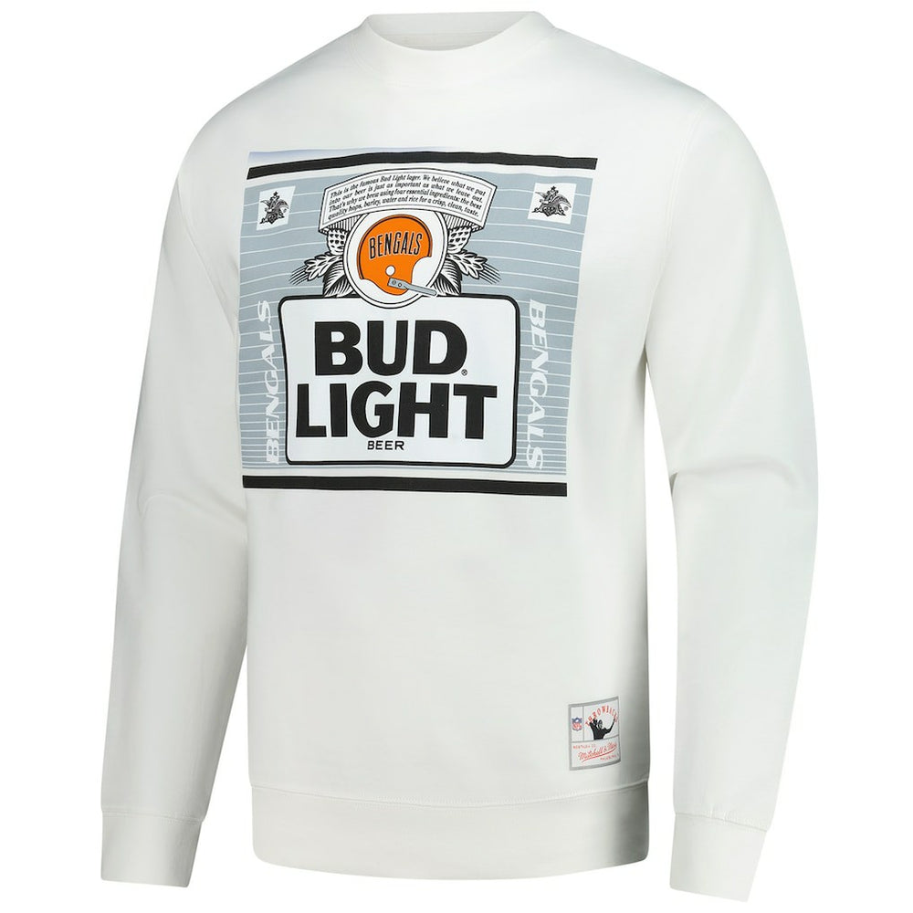 Cincinnati Bengals Mitchell & Ness x Bud Light The Crest Pullover Sweatshirt