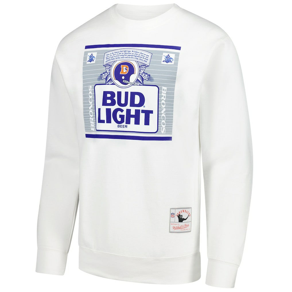 Denver Broncos Mitchell & Ness x Bud Light The Crest Pullover Sweatshirt