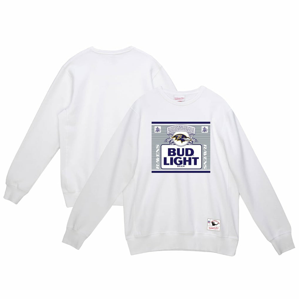 Baltimore Ravens Mitchell & Ness x Bud Light The Crest Pullover Sweatshirt