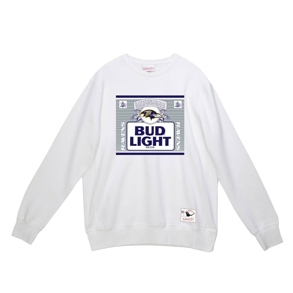Baltimore Ravens Mitchell & Ness x Bud Light The Crest Pullover Sweatshirt