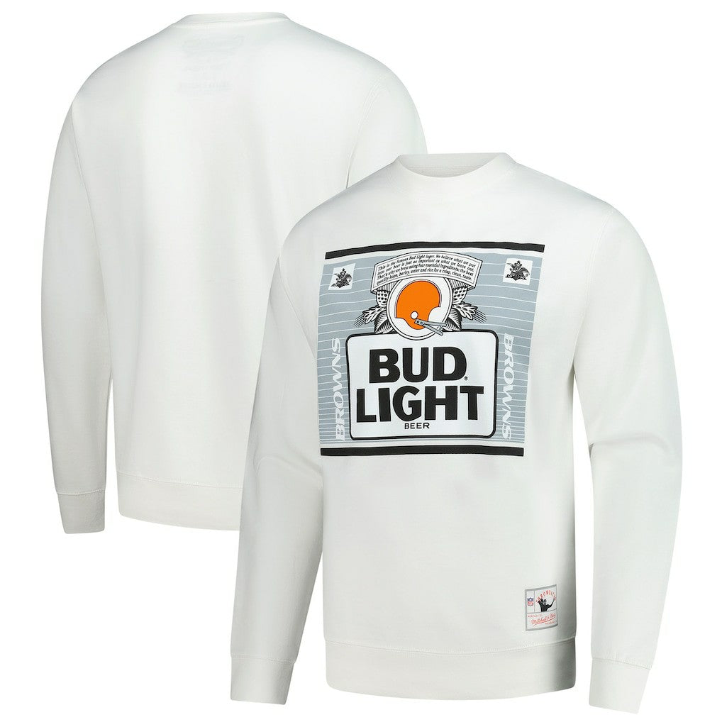 Cleveland Browns Mitchell & Ness x Bud Light The Crest Pullover Sweatshirt