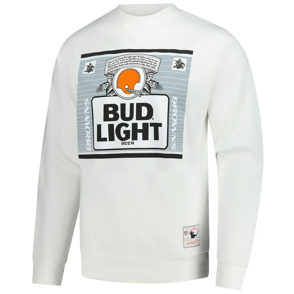 Cleveland Browns Mitchell & Ness x Bud Light The Crest Pullover Sweatshirt
