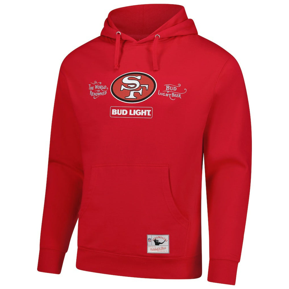 San Francisco 49ers Mitchell & Ness NFL x Bud Light Vintage Pullover Hoodie