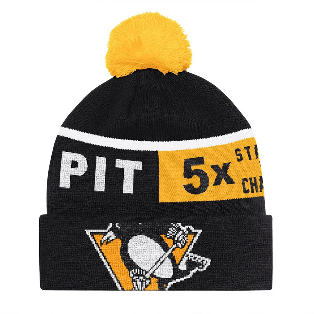 Pittsburgh Penguins Starter Chyron Commemorative Cuffed Knit Hat with Pom On Sale