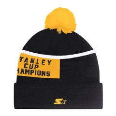 Boston Bruins Starter Chyron Commemorative Cuffed Knit Hat with Pom Outlet