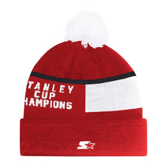 Detroit Red Wings Starter Chyron Commemorative Cuffed Knit Hat with Pom Sale