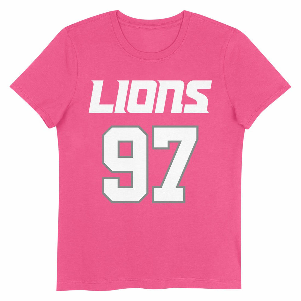 Detroit Lions  Aidan Hutchinson  Girls Youth Player Name & Number T-Shirt