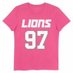 Detroit Lions  Aidan Hutchinson  Girls Youth Player Name & Number T-Shirt