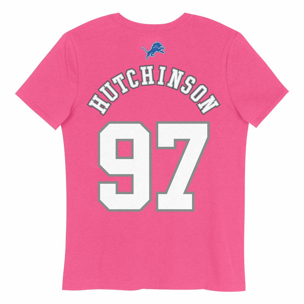 Detroit Lions  Aidan Hutchinson  Girls Youth Player Name & Number T-Shirt