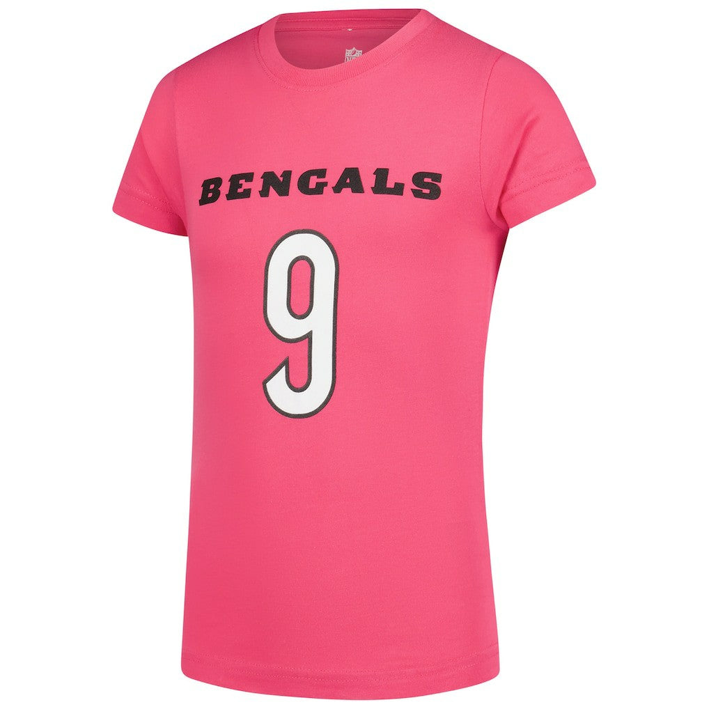 Cincinnati Bengals  Joe Burrow  Girls Youth Player Name & Number T-Shirt