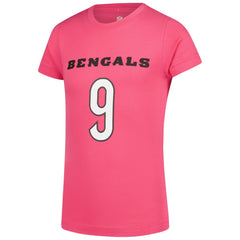 Cincinnati Bengals  Joe Burrow  Girls Youth Player Name & Number T-Shirt