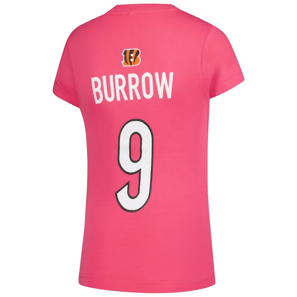 Cincinnati Bengals  Joe Burrow  Girls Youth Player Name & Number T-Shirt