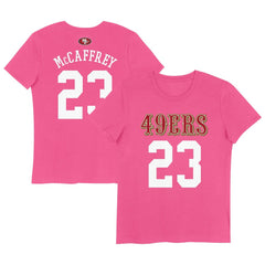 San Francisco 49ers  Christian McCaffrey  Girls Youth Player Name & Number T-Shirt