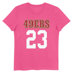 San Francisco 49ers  Christian McCaffrey  Girls Youth Player Name & Number T-Shirt