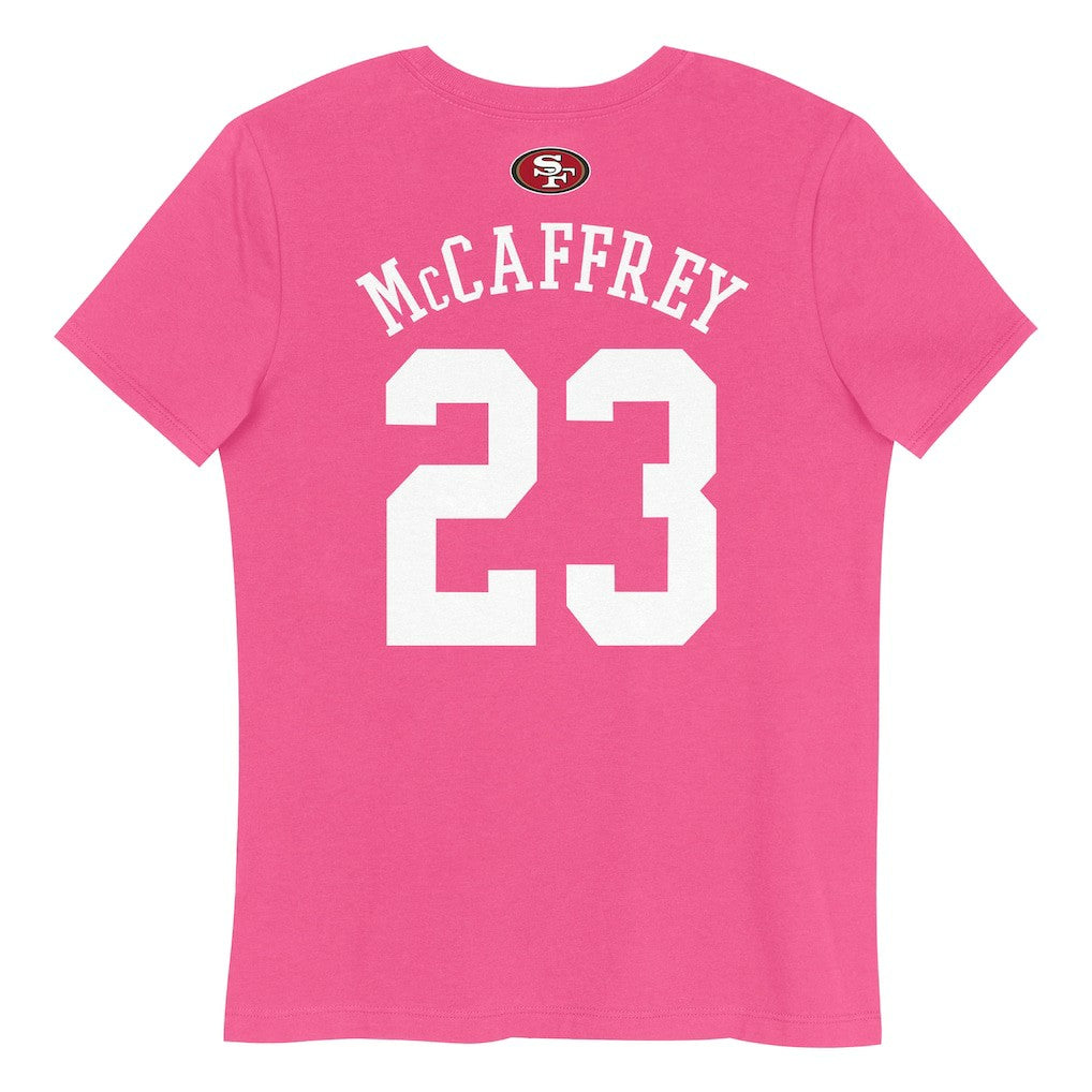San Francisco 49ers  Christian McCaffrey  Girls Youth Player Name & Number T-Shirt